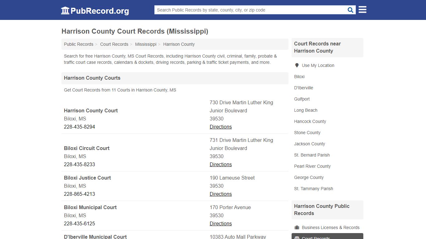 Free Harrison County Court Records (Mississippi Court Records)